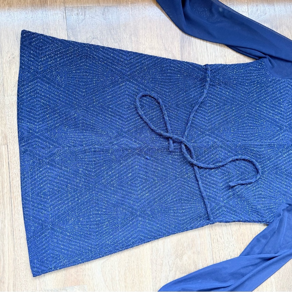 Speechless Textured Blue Dress